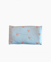 Augenkissen Eye Pillow Raha Hearts Yoomee in Hellblau/Coral