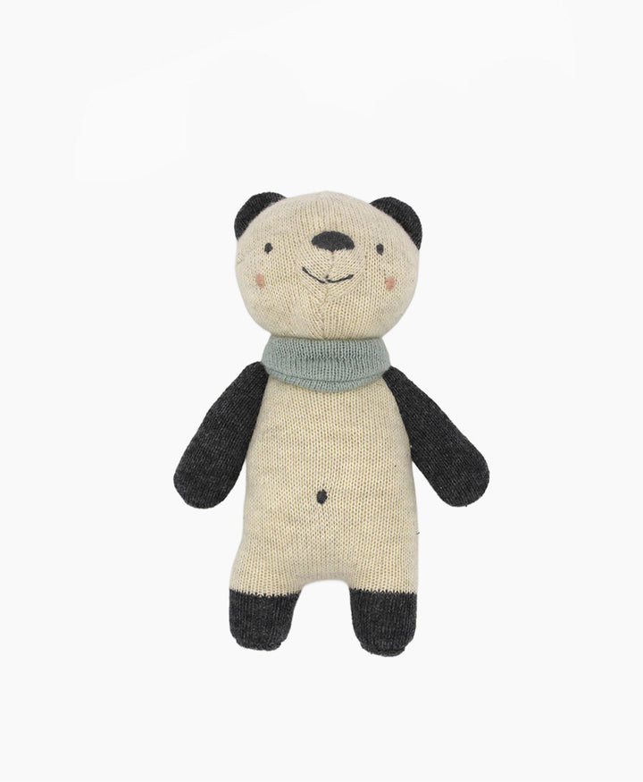 Babyrassel Panda - Creme, Anthrazit, Hellblau