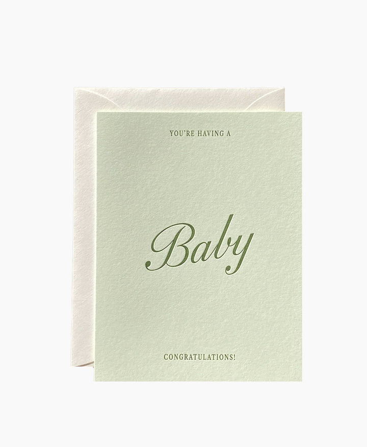 Geprägte Karte mit Couvert "BABY" - Mint