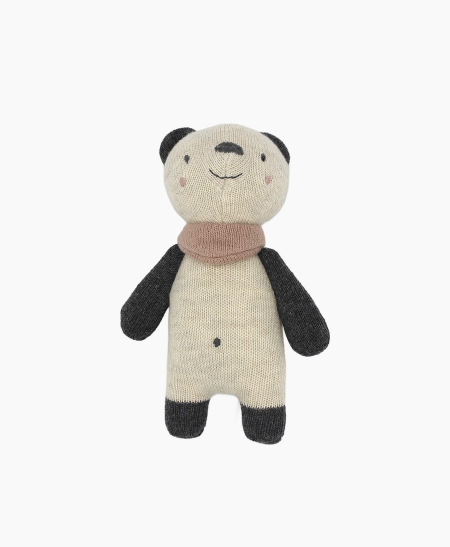Babyrassel Panda - Creme, Anthrazit, Rosa