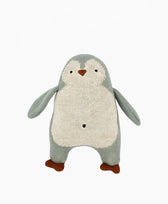 Babyrassel Pinguin Ava&Yves in Creme, Hellblau, Orange