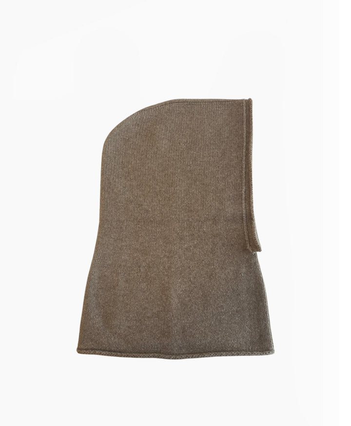 Kapuzenschal / Balaclava aus Kaschmir - Taupe - Oats & Rice - clomes
