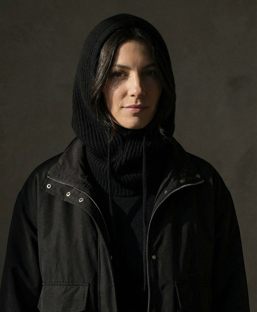 Balaclava / Sturmhaube aus Kaschmir - Schwarz