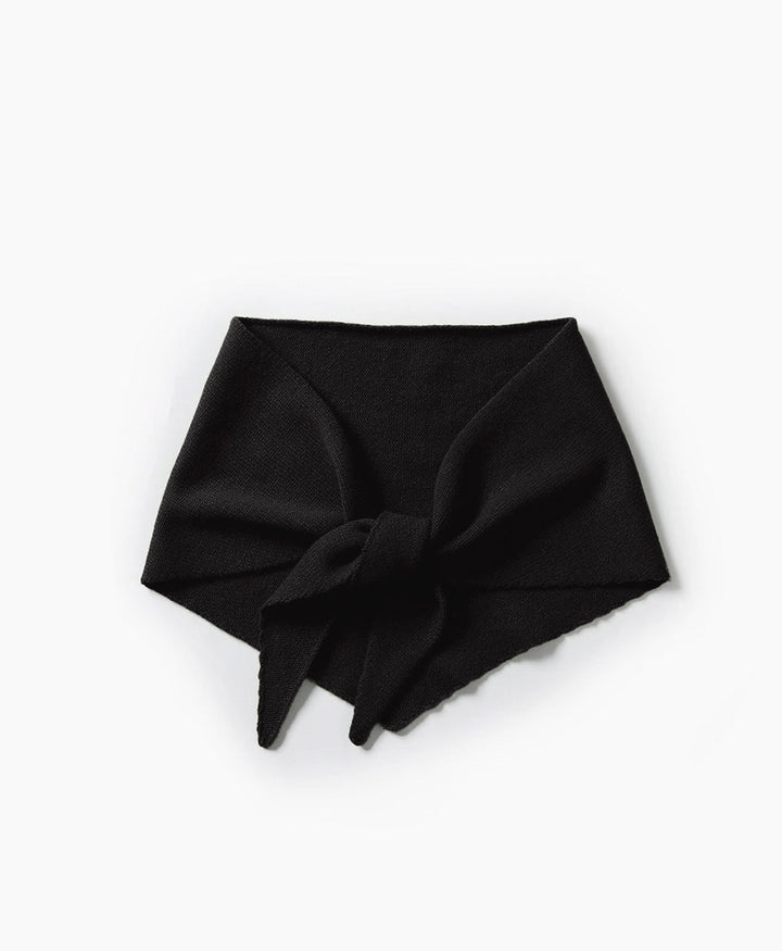 Triangel-Strickschal / Bandana aus Kaschmir - Schwarz