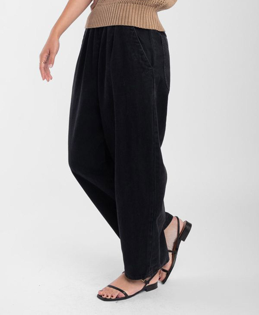 Denimhose - Faded Black Barrel Pant