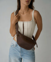 Bauchtasche Leder The Atlas Mandrn in Saddle