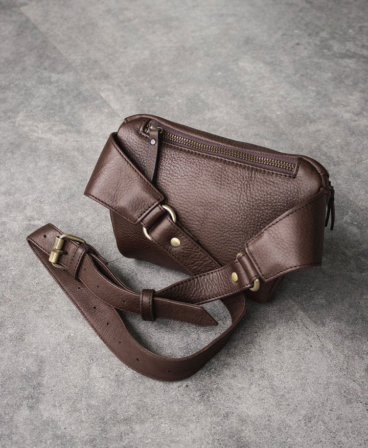 Bauchtasche aus Leder - The Remy Espresso - MANDRN - clomes