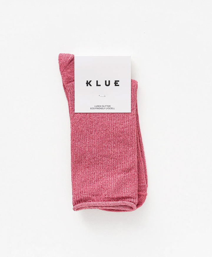Glitzer Socken Lyocell - Beerenrot