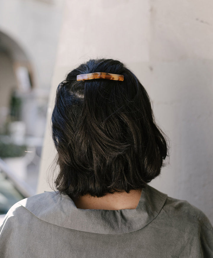 Haarspange ISETTE aus Acetat - Bernstein