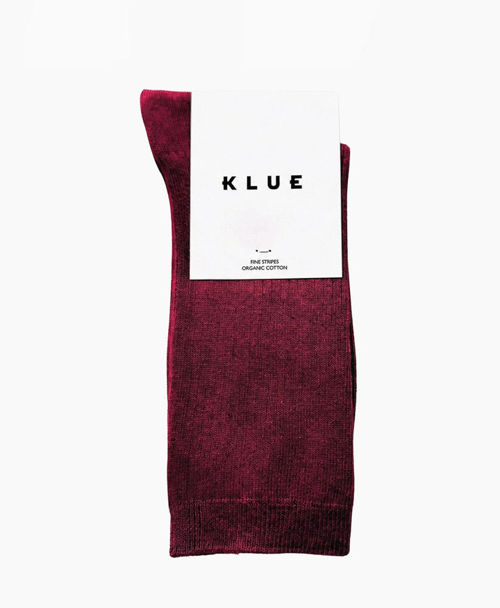 Socken Bio-Baumwolle - Feine Streifen - Dunkelrot