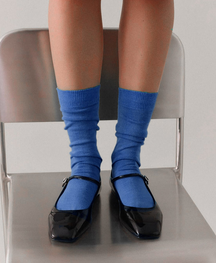 Merino Socken - Blau