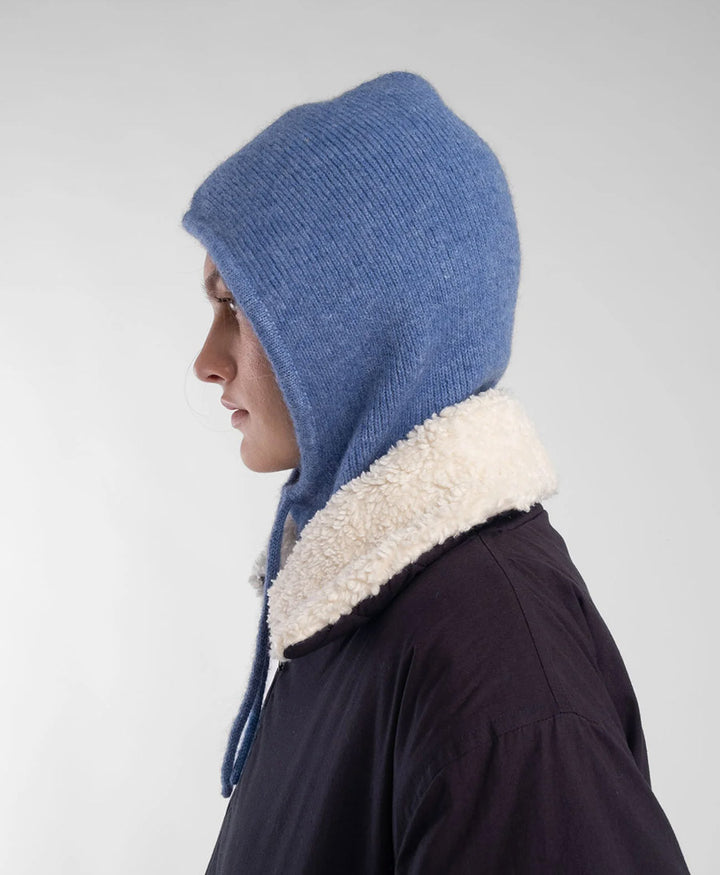 Blaue Strickkapuze - Cyan Knit Hood