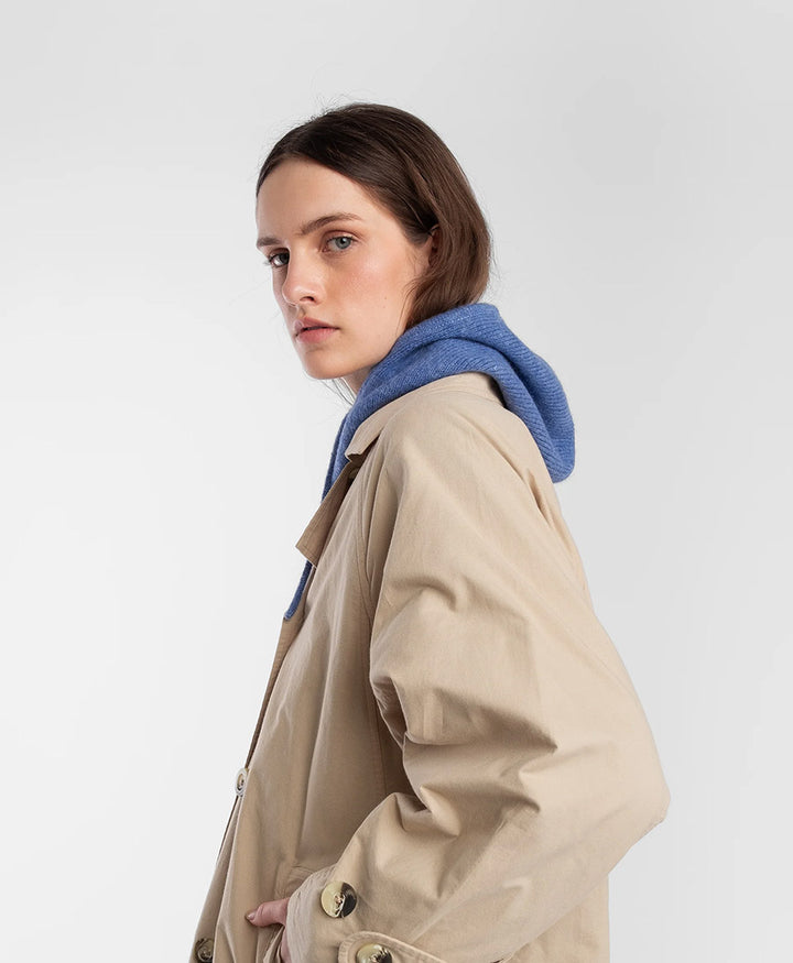 Blaue Strickkapuze - Cyan Knit Hood