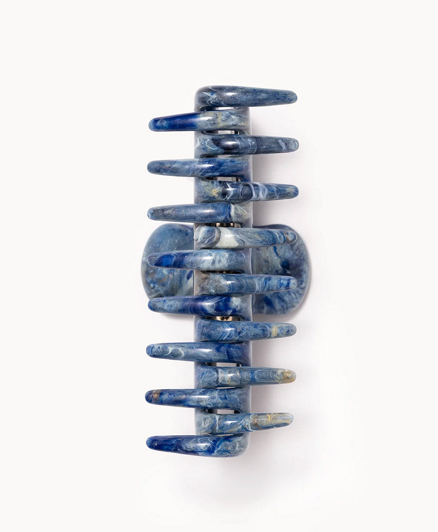 Grosse Haarklammer - BLUE MARBLE CLAW CLIP