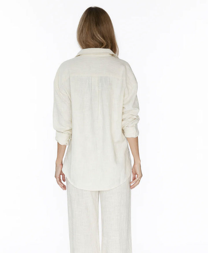 Hemdbluse RALPH aus Bio-Baumwolle - Ecru