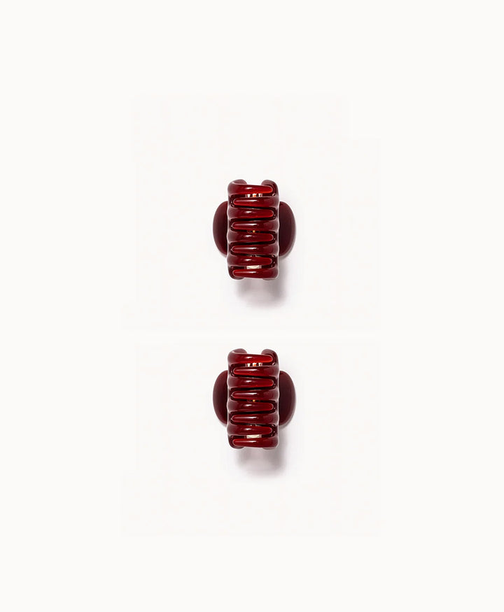 Mini Haarklammer 2er Set - BORDEAUX CLAW CLIP