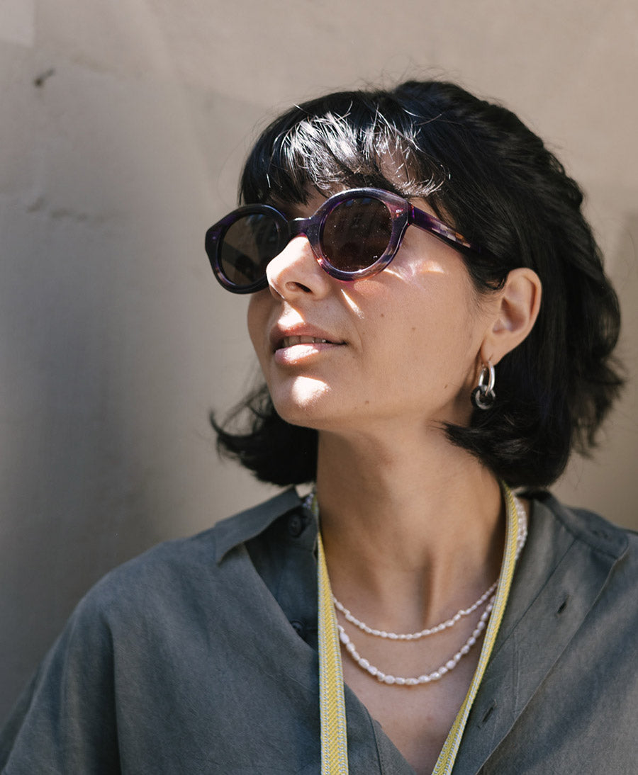 Sonnenbrille "Bouly" - Purple Havana Violett