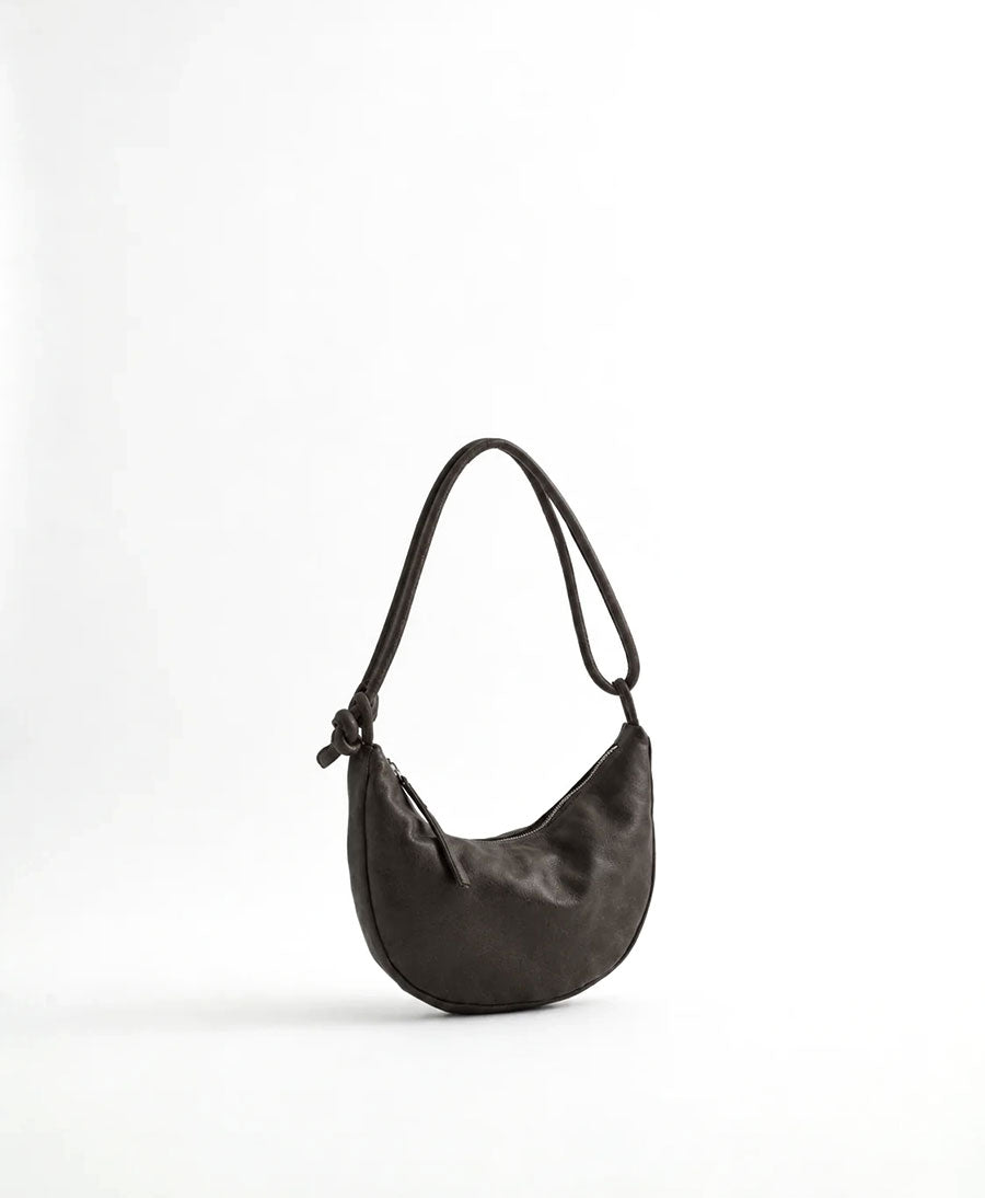 Schultertasche &amp; Umhängetasche Bow - Leder, Espresso