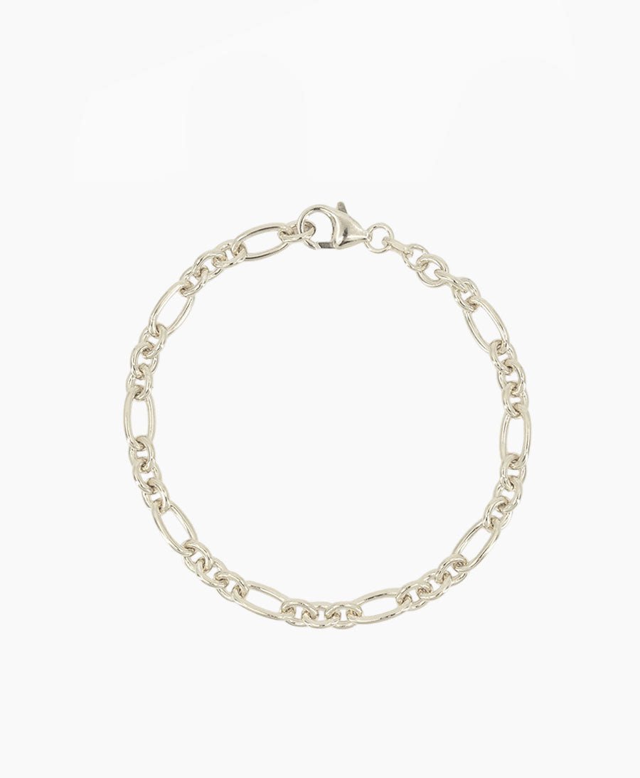 Bracelet / Armband Anker - Figaro (breit) - Sterling Silber - Clomes - clomes