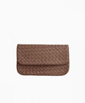Gürteltasche Leder The Ziggy Woven Belt Bag Mandrn in Tan