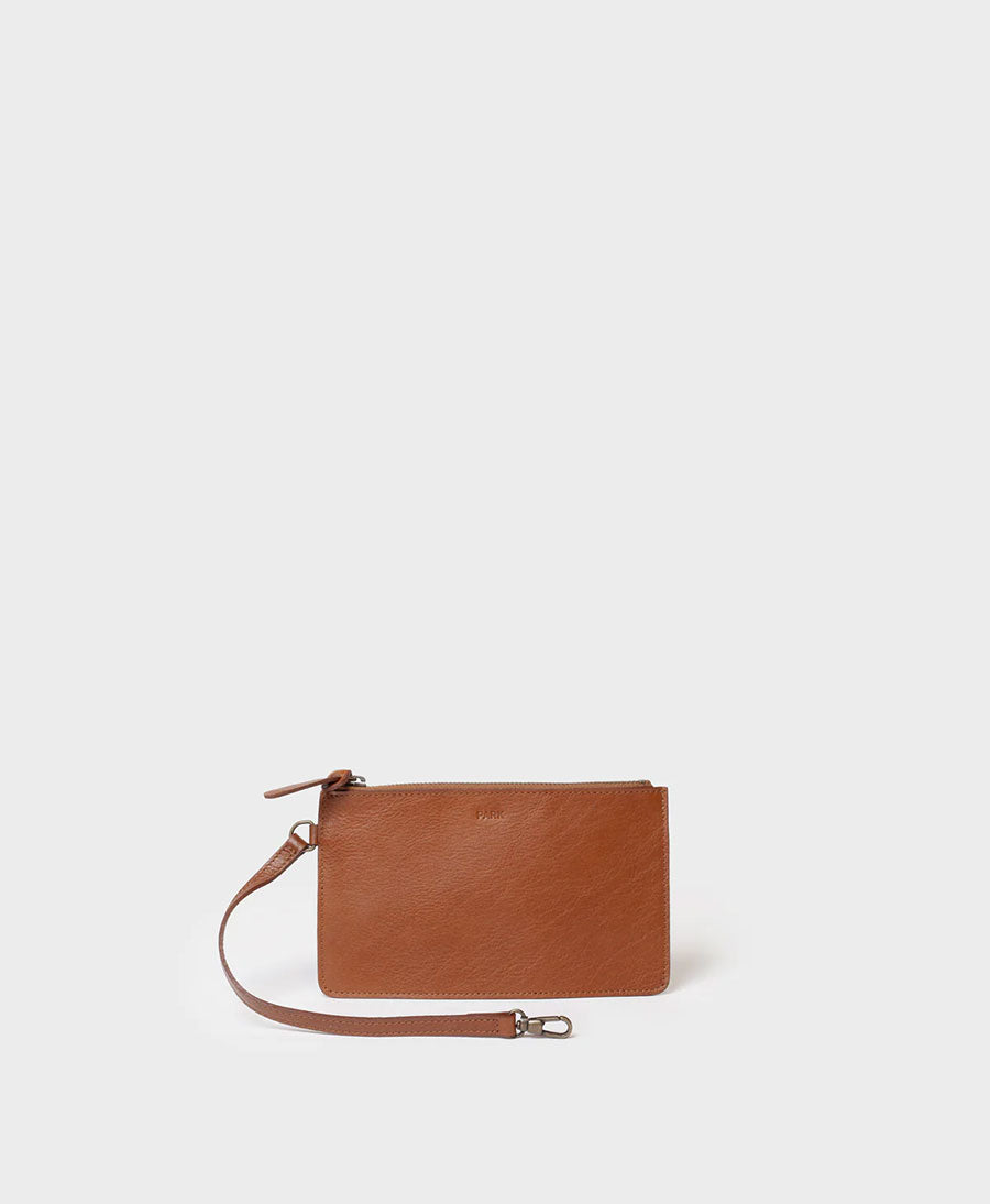 Kleine Tasche Cord Tote aus Leder - Braun
