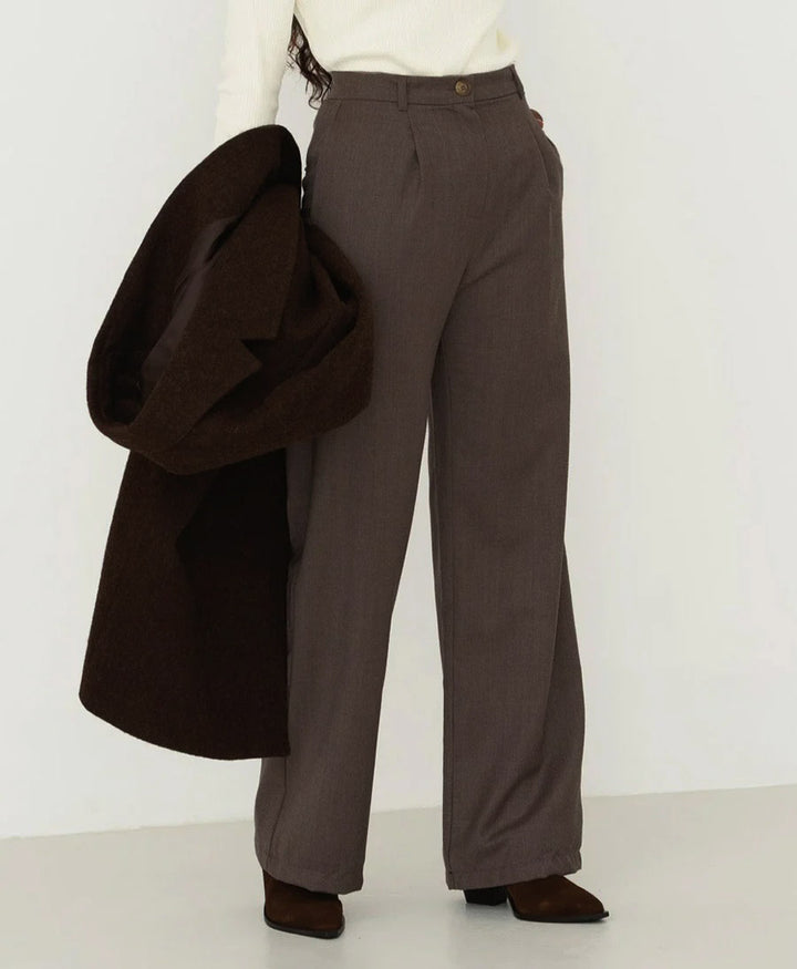 Hose Mara aus Wolle - Braun
