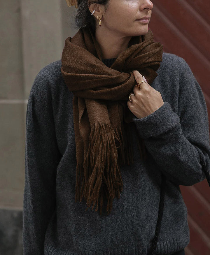 Schal / Halstuch aus Kaschmir - Braun