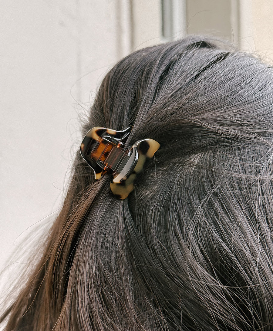 Haarklammer CHIARA (S) aus Acetat - Tortoise