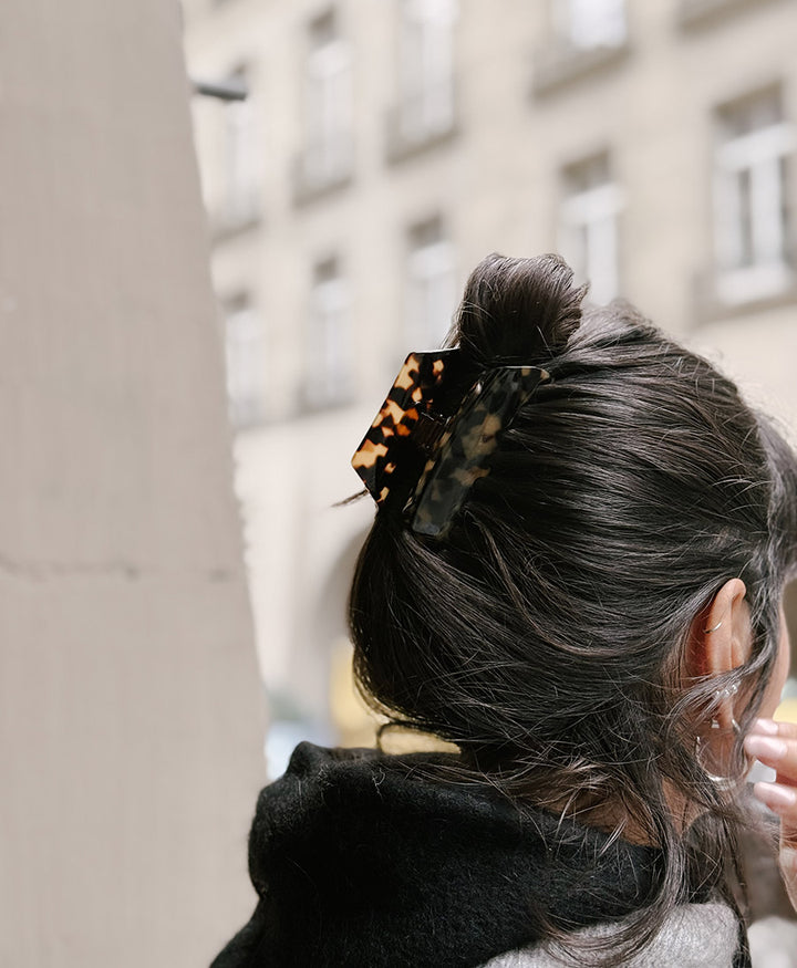 Haarklammer CLEO (L) aus Acetat - Tortoise