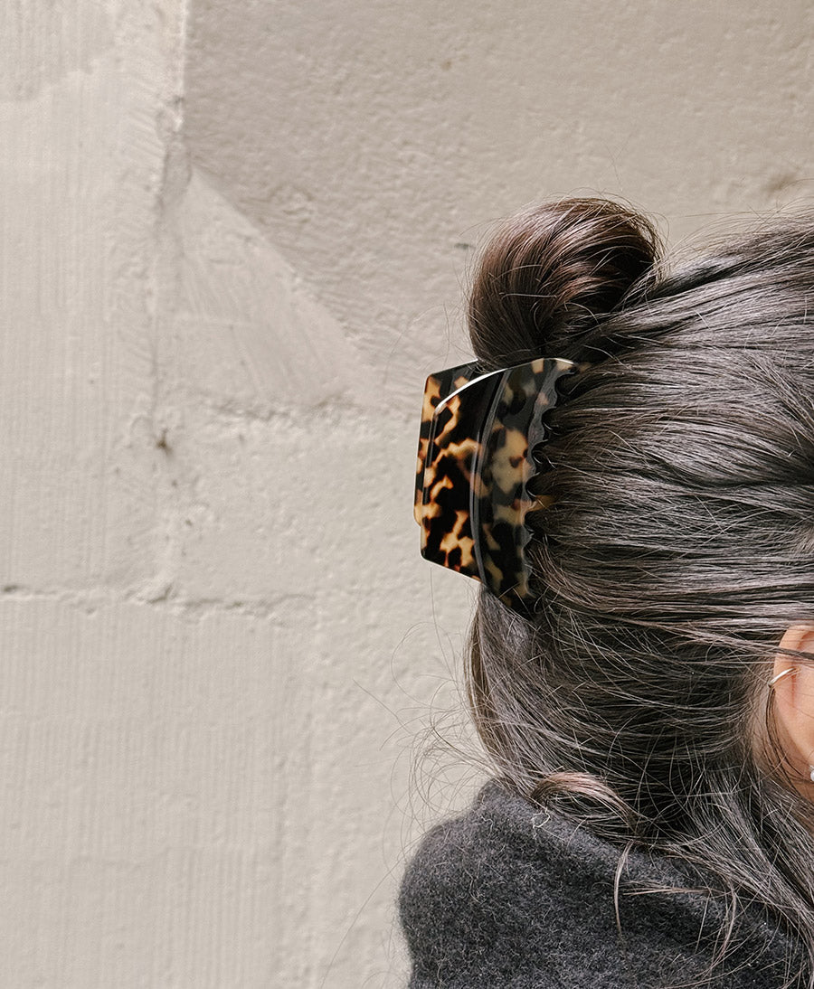 Haarklammer CLEO (L) aus Acetat - Tortoise