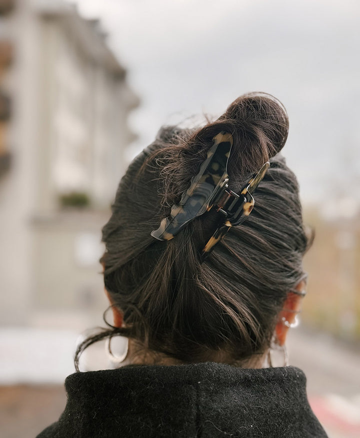 Haarklammer CLAIRE (L) aus Acetat - Tortoise