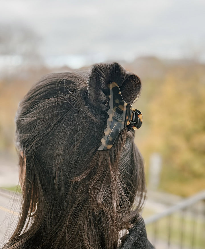Haarklammer CLAIRE (L) aus Acetat - Tortoise