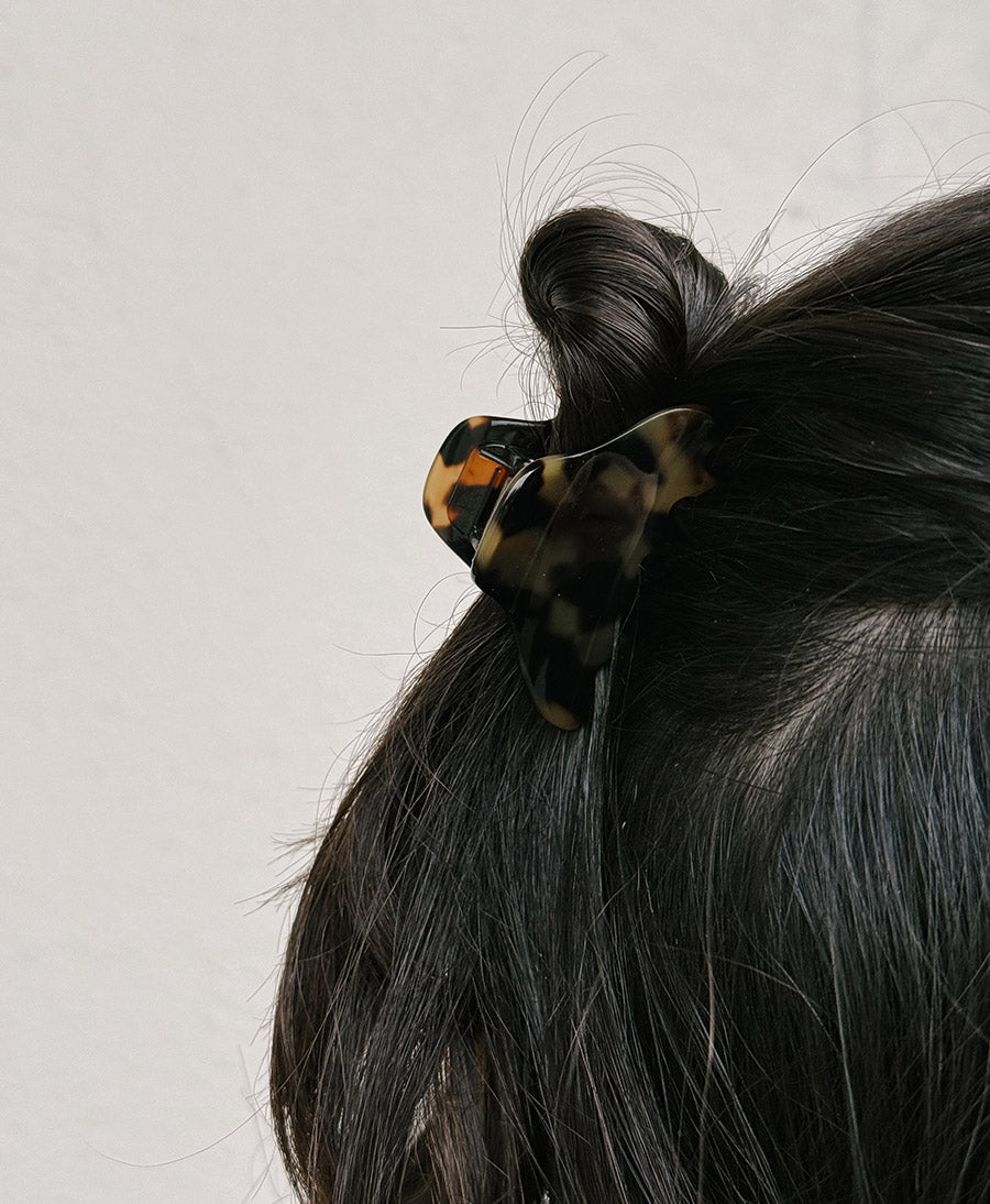 Haarklammer CARLA (S) aus Acetat - Tortoise