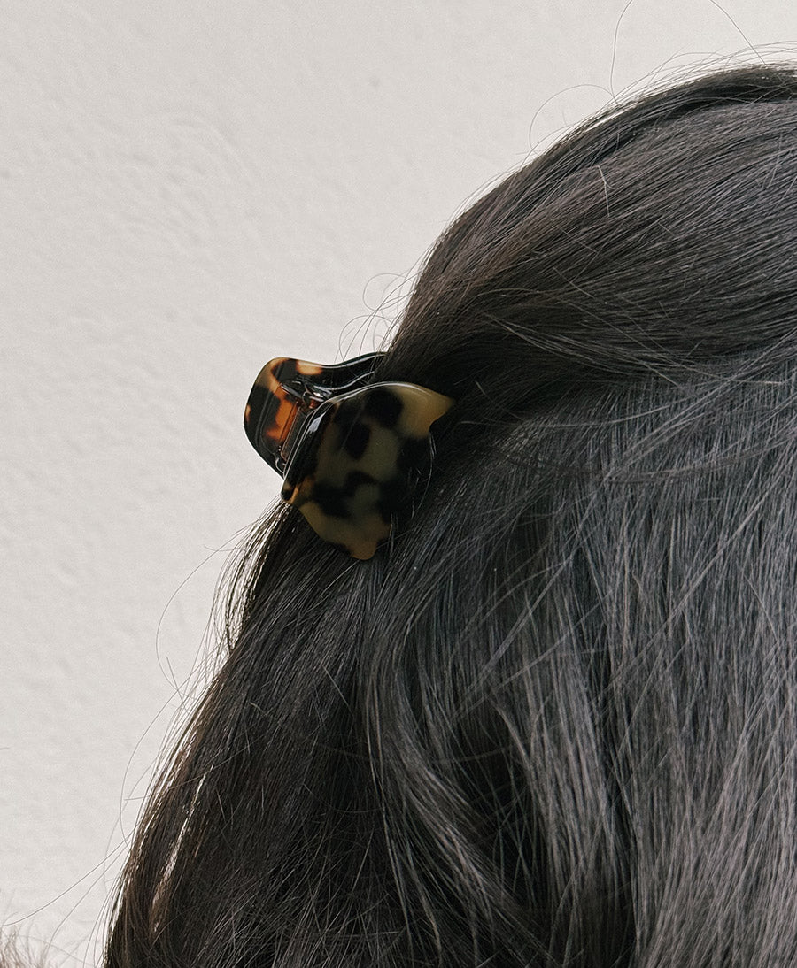 Haarklammer CHIARA (S) aus Acetat - Tortoise