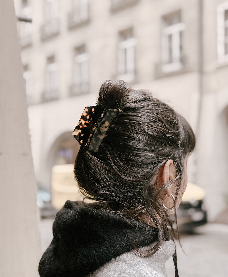 Haarklammer CLEO (L) aus Acetat - Tortoise