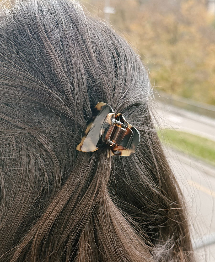 Haarklammer CHIARA (S) aus Acetat - Tortoise