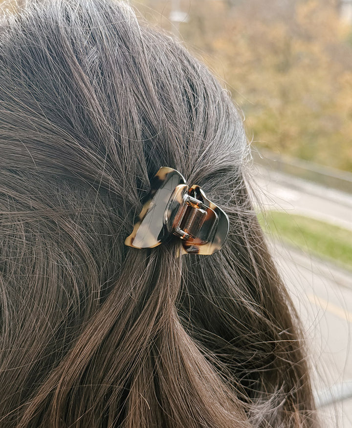 Haarklammer CHIARA (S) aus Acetat - Tortoise