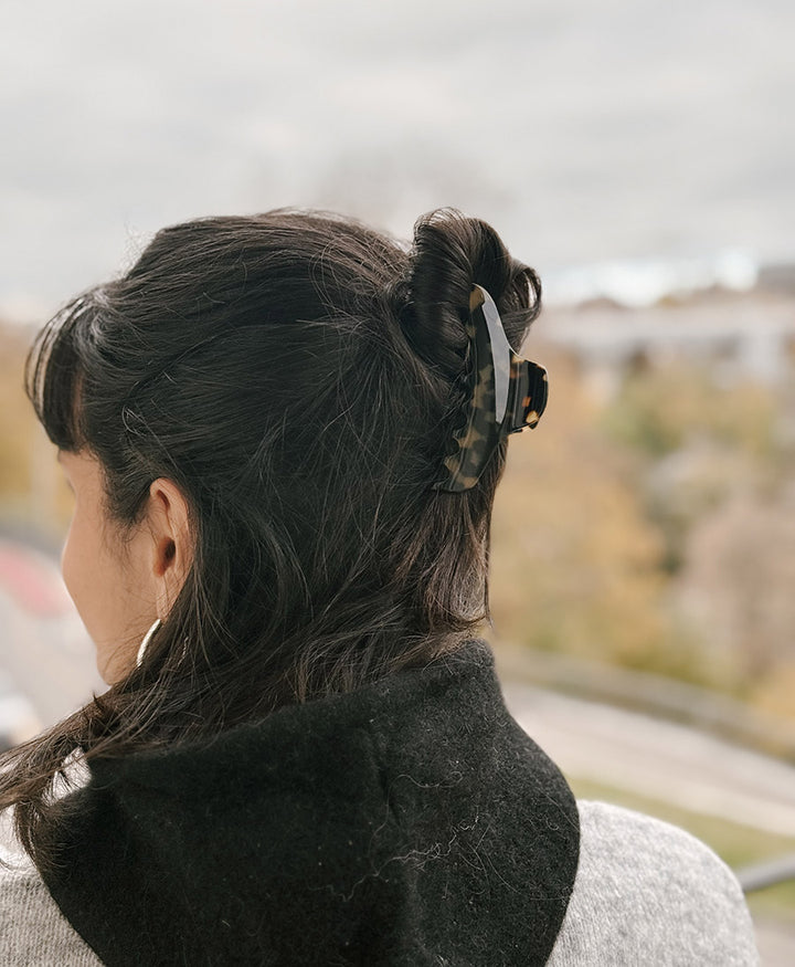 Haarklammer CLAIRE (L) aus Acetat - Tortoise