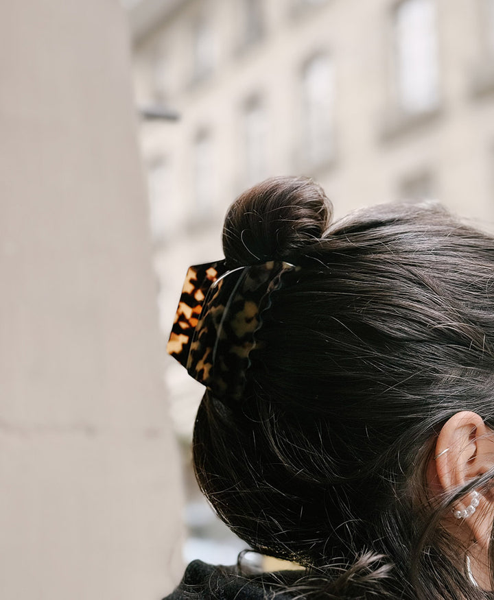 Haarklammer CLEO (L) aus Acetat - Tortoise