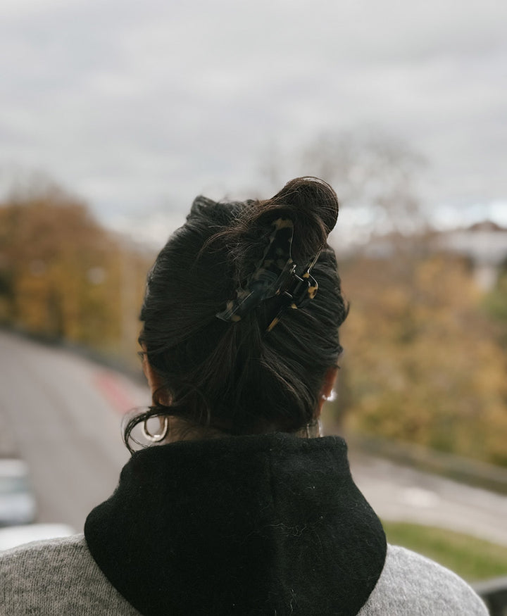 Haarklammer CLAIRE (L) aus Acetat - Tortoise