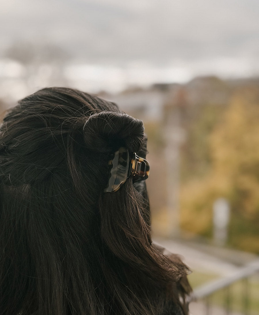 Haarklammer CARLA (S) aus Acetat - Tortoise