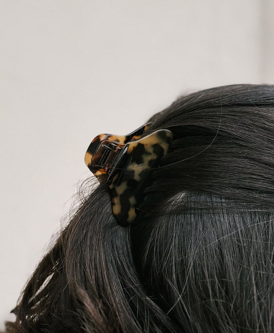 Haarklammer CARLA (M) aus Acetat - Tortoise