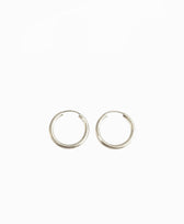 Breite Creolen 20mm Clomes in Sterling Silber