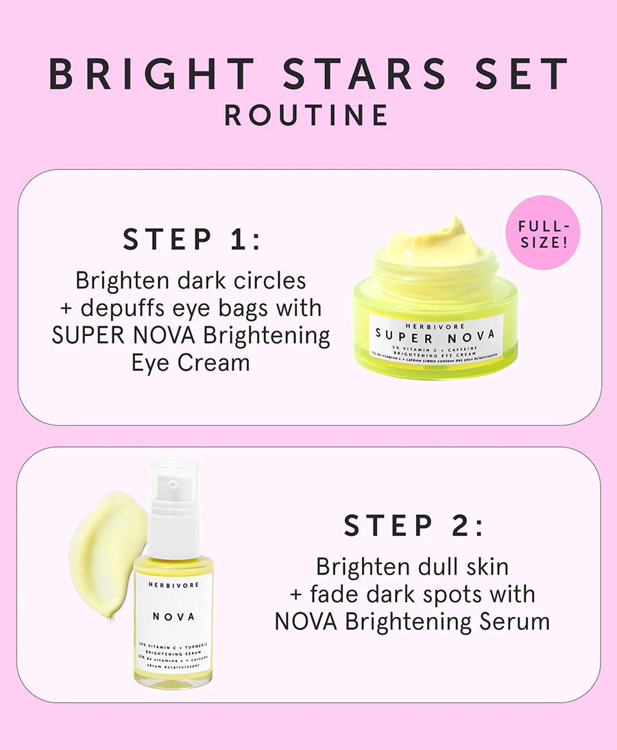 BRIGHT STARS Brightening Set - Herbivore Botanicals - clomes