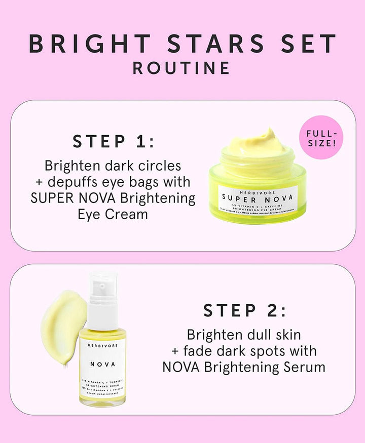 BRIGHT STARS Brightening Set - Herbivore Botanicals - clomes