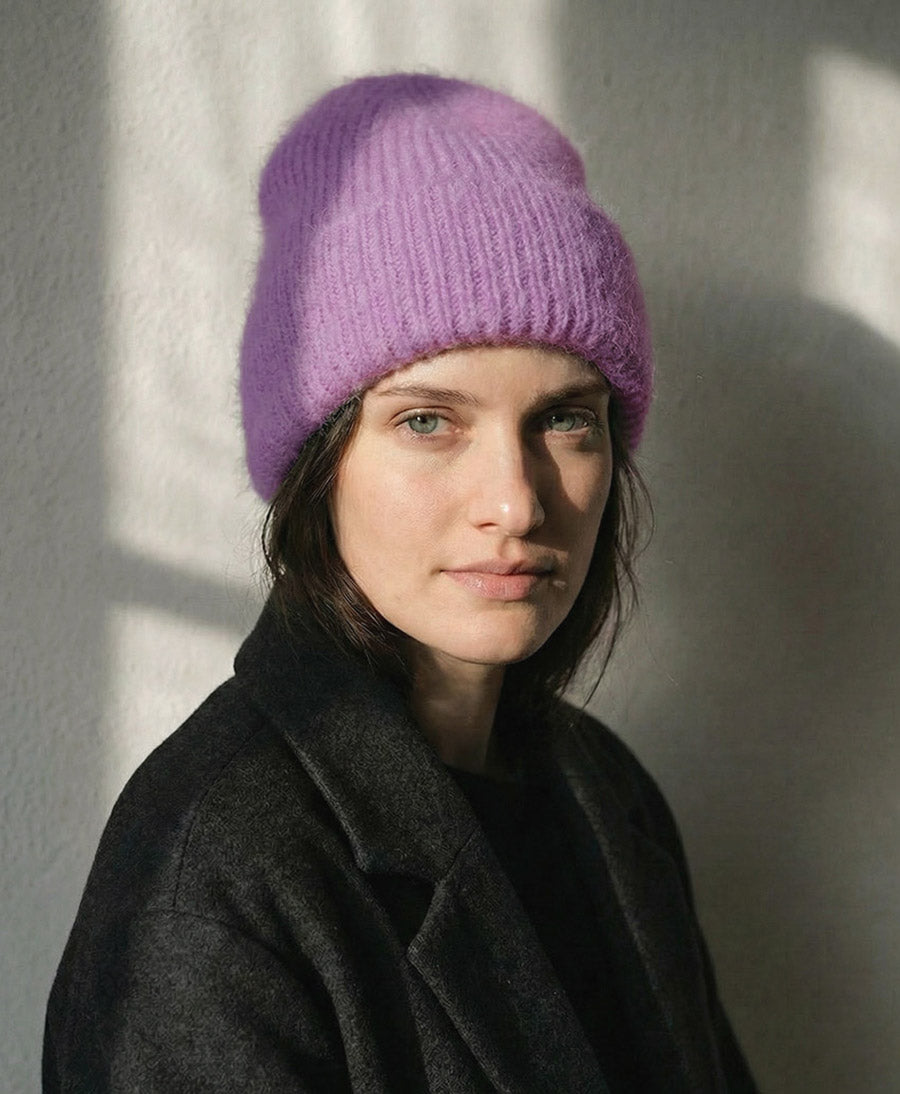 Strickmütze - Violet Brushed Rib Hat