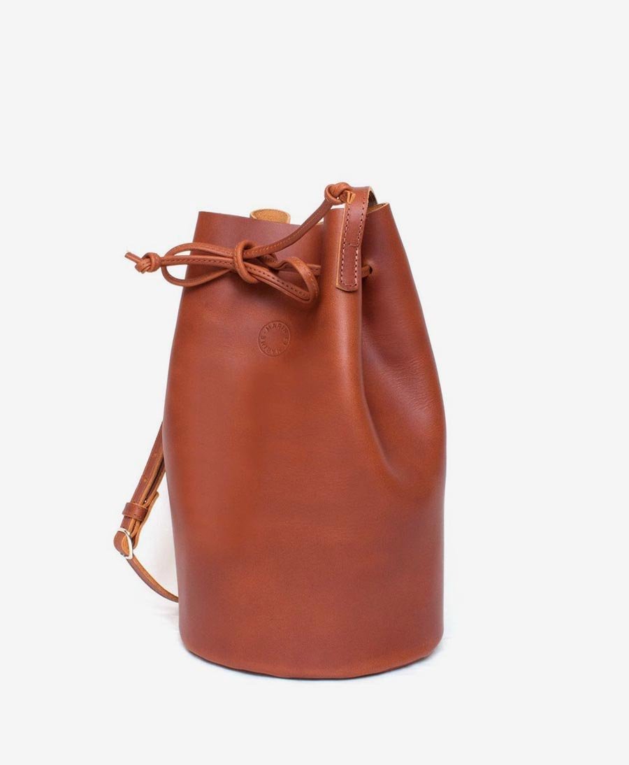 Bucket Bag aus Leder - Cognac - Marin et Marine - clomes