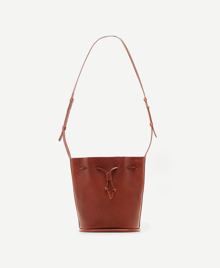 Bucket Bag aus Leder "Dli" - Braun - Balagan - clomes