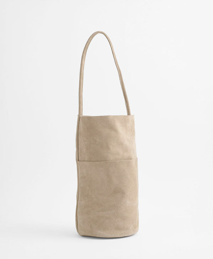 Schultertasche BUOY - Leder, Travertine Suede