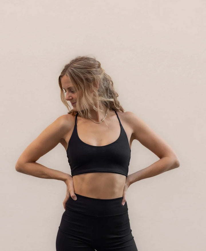 Top / Bustier LULA aus Tencel  - Schwarz